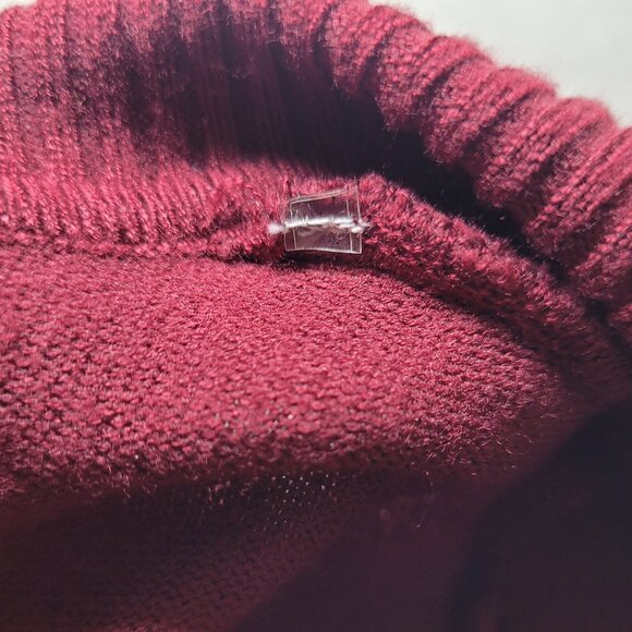 Cielo Burgundy Open Front Knit Cardigan Sweater Womens Size Small - Picture 9 of 9